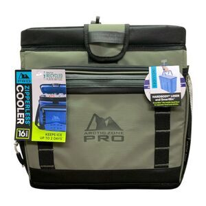 Ivy Green - Arctic Zone Pro 16 Can Zipperless Cooler with Hardbody Liner and Sma